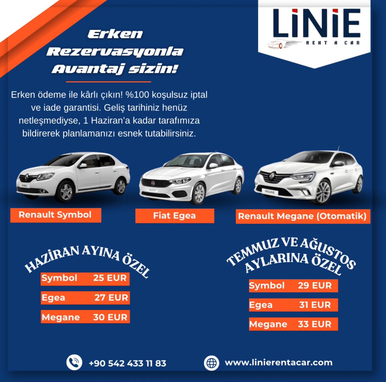 Linie RENT A CAR Antalya OFİS 7/24 WhatsApp +90 542 433 1183 I Linie ...